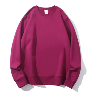 Sweat-shirt à col rond en polyester et coton doublé de velours, couleur unie, coupe classique, uniformes de travail publicitaires personnalisés pour l'automne/hiver - Product Image 6