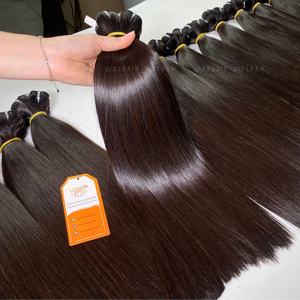 Extensiones de Cabello Humano Liso Natural de Doble Trama, Cabello Virgen Vietnamita, Color Natural, Mejor Precio al por Mayor - Product Image 2