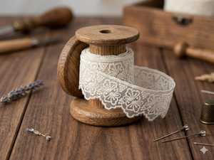 Offre Spéciale – Bordure en dentelle de nylon organza blanc de qualité supérieure – Motif floral ultra-léger avec bord festonné brodé pour - Product Image 3