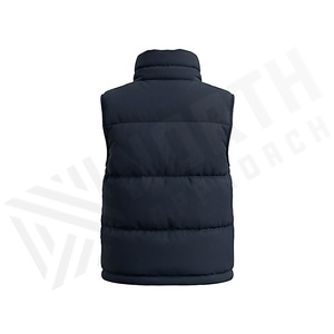 Hooded Quilted Waterproof <b>Bubble</b> Jacket Black Full Sleeve Winter Windproof Cotton Shell Knitted Fabric Polyester Filling Stand - Product Image 2