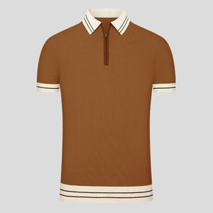 Camisetas Polo Deportivas para Hombre, Diseño Atest, Venta al Por Mayor, Ropa Casual de Primavera-Verano, Suéter de Golf, Cuello Polo con Cierre, Tejido de Lana Merino - Product Image 4