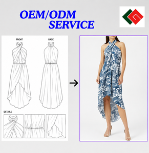 OEM ODM Midi Paisley para Mujer, Ropa Urbana Elegante, Prenda Sostenible Lavable, Silueta en A, Tejido de Vietnam - Product Image 6