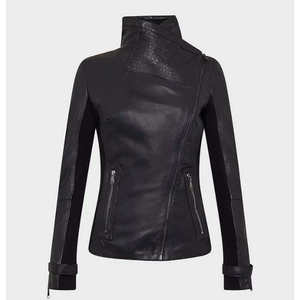 Unisex Leather <b>Winter</b> Quilted <b>Jacket</b> <b>Waterproof</b> Windproof Breathable Printed Knitted Customizable Outdoor Front Logo - Product Image 3