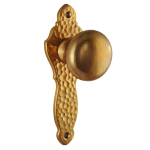 Classic Solid Brass Knob with Arched Backplate <b>Dummy</b> Design Hardware Gold Finished Passage Privacy Durable Furniture Handle - Product Image 1