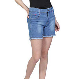 Shorts en jean pour femmes très demandés, en coton écologique, parfaits pour l'été, prix direct usine, vente en gros - Product Image 3