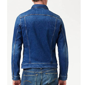 Veste en jean bleue décontractée pour hommes et femmes, taille XL, col à capuche, tissu léger, coupe décontractée pour l'hiver, vente en gros - Product Image 5