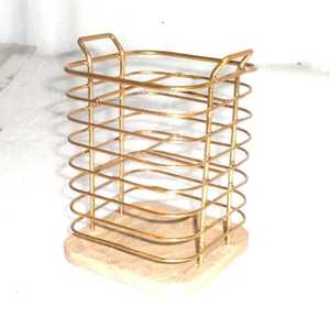 Modern Gold Metal Wire Fruit Bowl Round Tabletop <b>Vegetable</b> <b>Basket</b> Decorative Kitchen Countertop <b>Storage</b> Organizer Bowl - Product Image 2