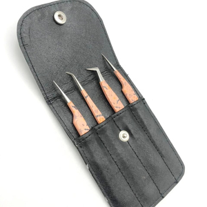 MAHFOOZ INSTRUMENTS – Kit professionnel de pinces à épiler anti-magnétiques en acier inoxydable pour extensions de cils – Pinces lisses - Product Image 3