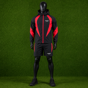 Custom Logo <b>Waterproof</b> Windbreaker Jacket and Shorts Nylon Sportswear Set Gym Training Running Activewear <b>Suit</b> <b>for</b> <b>Men</b> - Product Image 2