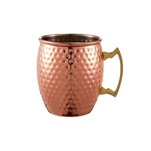 Mug en cuivre martelé avec poignée, design vintage, pour le thé, idéal pour la maison ou le bar, les mugs Moscow Mule sont très polyvalents - Product Image 4