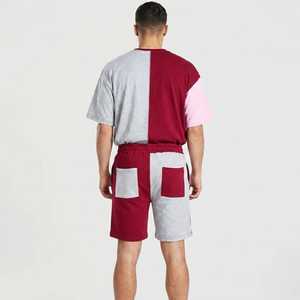 Conjunto de Verano para Hombre, Camiseta de Manga Corta con Pantalones Cortos, Estilo Moderno con Contraste de Color, Atuendo Informal de Dos Piezas - Product Image 2