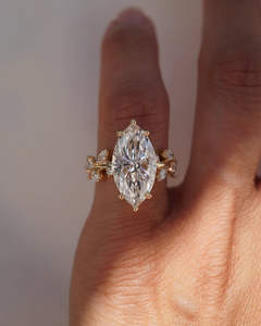 IGI/GIA Lab Grown Cut Diamond Vintage 14K Anillo de boda/compromiso amarillo Unisex Oro blanco fino para fiesta de aniversario-Worthy - Product Image 1