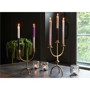 Luxury Gold Finish Metal Candelabra Wholesale Multi Arm Taper <b>Candle</b> <b>Holder</b> Stand Elegant Table Centerpiece For Wedding & Home - Product Image 1