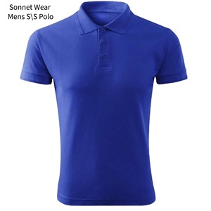 เสื้อโปโลแขนสั้นผ้าเนื้อแน่นสำหรับผู้ชาย - Product Image 2