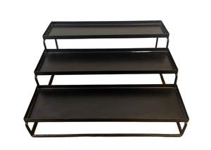 Étagère à épices en métal à 3 niveaux, organiseur de rangement pour bouteilles et bocaux, idéal pour garde-manger et armoire - Product Image 3