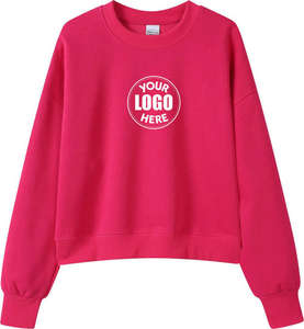 Sudadera Corta de Algodón OEM para Mujer, 350GSM, Felpa Francesa, Hombros Caídos, Sudadera Corta Personalizada para Mujer - Product Image 6