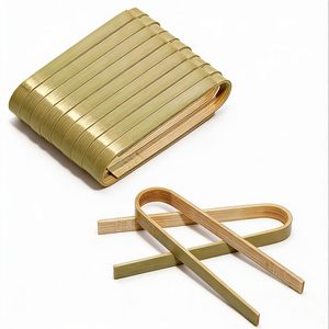 Bamboo Charcuterie <b>Tongs</b> Set Wooden Mini Disposable <b>Tongs</b> for <b>Serving</b> Food 9cm - Product Image 1