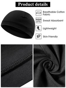 Bonnets en coton unisexe doux et respirants pour le sommeil, sous-casques, fournisseur en gros, lot de 6 - Product Image 3