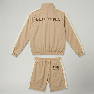 High Quality Men Sportswear Set Nylon Windbreaker <b>Zip</b> <b>Up</b> <b>Jacket</b> Shorts Tracksuit Custom Logo 2 Piece Sports Set Ombre Design - Product Image 2