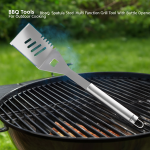 Spatola per barbecue in acciaio inox multifunzione con apribottiglie per cucinare all'aperto - Product Image 3