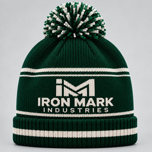 Iron Mark Industries <b>Beanie</b> <b>Hat</b> Unisex Adult Knit Winter Cap 100% <b>Wool</b> Breathable Waterproof Red White Casual Outdoor 56-58CM - Product Image 1