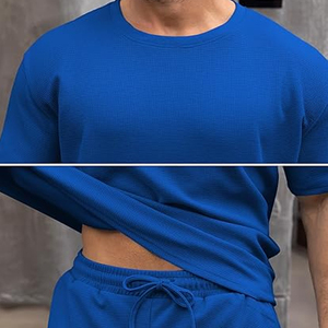 Mens <b>Matching</b> Outfit Manufacturer Cotton Cargo Shorts T Shirt Summer 2 Piece OEM ODM Bulk - Product Image 5