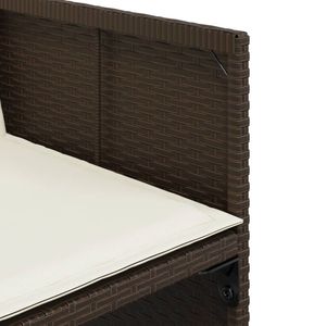 Juego de 8 Muebles de Jardín para Patio en Colores Marrón, Crema, Blanco y Negro - Product Image 6