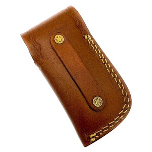 Handmade Leather Pouch Folding Knife Handcrafted Pocket <b>Tool</b> Sharp Steel Blade Leather Holder Outdoor Camping Travel Equipment - Product Image 5