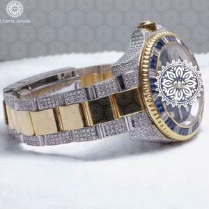 Reloj de Cuarzo Analógico de Lujo para Mujer Charm Jewells, Esfera Redonda de Acero Inoxidable de 40 mm, Cristal de Zafiro Luminoso, Estilo Joyería de Moda - Product Image 3