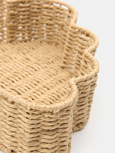 Graceful Cloud Shape Paper Fiber <b>Basket</b> Handmade Natural <b>Hamper</b> Decorative Toy Storage <b>Basket</b> <b>For</b> Kids Playing Room - Product Image 2