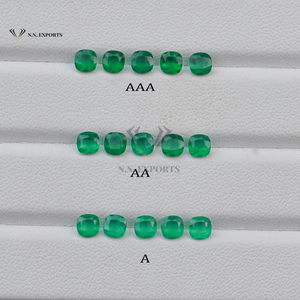พลอยออนิกซ์สีเขียวธรรมชาติขนาด 4 มม. ทรงคุชชั่นเจียระไน รับรองโดย IGI ขายส่งราคาถูก งานแฮนด์เมดสำหรับทำเครื่องประดับ ซื้อจำนวนมากได้ - Product Image 1