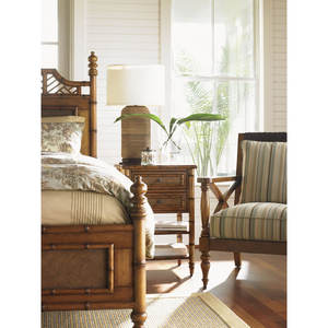 DreamCraft Estate Ginger Vietnamese Bedroom Furniture Elegant Bedside <b>Chest</b> - Product Image 2