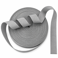 Geweven band van polyester, grijs, 25 mm, voor tassen, bagage en textielproductie