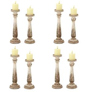 Support à bougie en bois artisanal, style rustique minimaliste, décoration d'intérieur, centre de table de mariage, porte-bougie moderne - Product Image 5