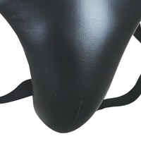 Protège-entrejambe souple pour hommes de haute qualité, vente en gros, nouveau design personnalisé, respirant, antidérapant, en PU/PVC, pour la sécurité sportive