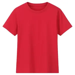 男式t恤素色空白100% 棉单面运动衫短袖男式服装o领180GSM顶级质量定制标志