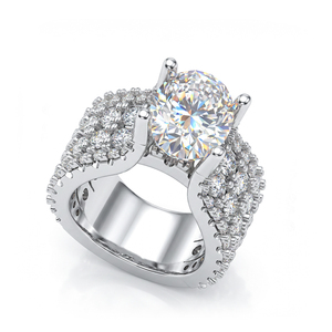 Anillo de Compromiso con Zirconia en Oro Rosa, Engaste de Canal, Corte Brillante Redondo, Chapado en Rodio, Clásico para Mujer - Product Image 5