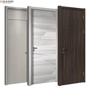 Porte intérieure pré-montée en bois composite WPC de style minimaliste moderne, isolation phonique, âme creuse, pour chambre, appartement, villa, hôtel - Product Image 1