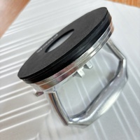 Ventouse industrielle en aluminium argenté de 88 mm, personnalisable OEM, pour bricolage, adhérence ultime, pour verre/carrelage, utilisation manuelle, facile à utiliser, emballée