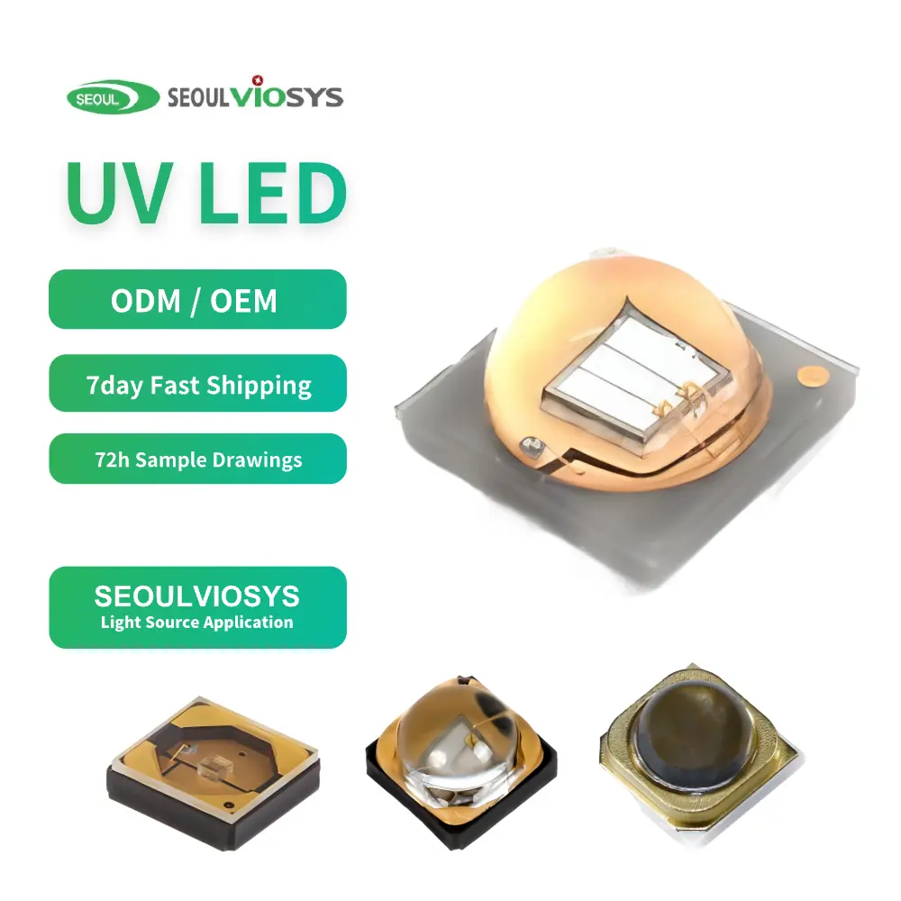 Seoul Viosys UVA LEDチップ365nm3535 120度SVC UV LEDダイオードUV硬化コーティング検出用