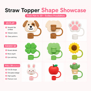 Wholesale Custom Straw Topper with Non Toxic Material 10mm 8mm Silicone Straw Cap For <b>Drinkware</b> <b>Accessories</b> - Product Image 5