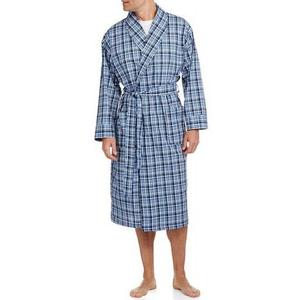Peignoir de nuit décontracté en flanelle pour homme, manches longues, matière douce, anti-plis, prix raisonnable, vente chaude - Product Image 1