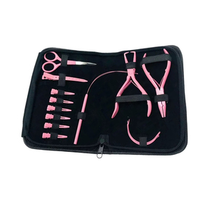Kit de pinces pour extensions capillaires avec brosse en nylon et poils de sanglier, ouvre-micro-perles et pinces d'application pour extensions à trame et I-Tip - Product Image 3