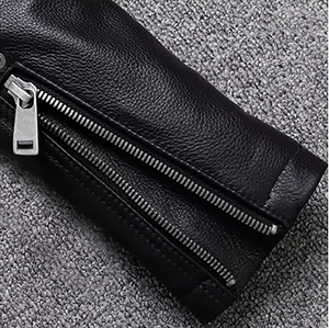 2026 Best <b>Mens</b> Black Leather <b>Jacket</b> Classic <b>Biker</b> Style with Zip Closure Slim Fit Leather <b>Jacket</b> for <b>Men</b> Streetwear Moto Style - Product Image 3