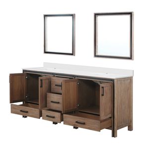 Rustic Barnwood Double <b>Bath</b> Vanity 80 In. W X 22 In. D with White Quartz Top and 30 In. <b>Mirrors</b> Bathroom Vanities - Product Image 3