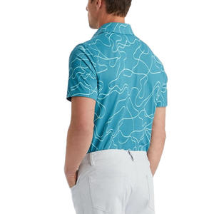 Polo de Golf Personalizado de Manga Corta de Nailon y Elastano para Hombre, Polo Sublimado al por Mayor - Product Image 3