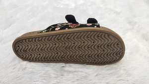 Women Black Embroidered <b>Flat</b> <b>Sandals</b> Floral Buckle Strap Open Toe Casual Ethnic Footwear for Party <b>Wedding</b> and Daily Wear - Product Image 4
