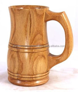 Tasse rustique en bois d'acacia antique verres en bois naturel écologiques pour la fête ou la randonnée - Product Image 4
