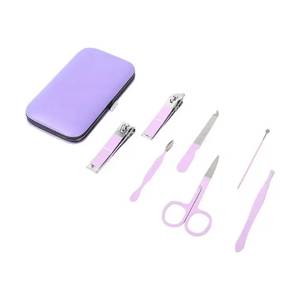 Purple Professional <b>Nail</b> Care Kit with 10 1 Stainless Steel Tools Portable Manicure Set for Adults Classic Style <b>Case</b> Packaging - Product Image 6