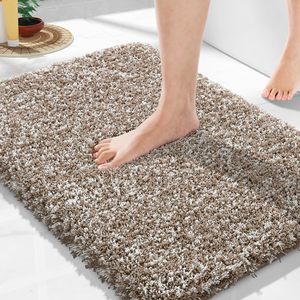 Hot Selling 17"x24" Microfiber Bath <b>Mat</b> Super Absorbent Non-Slip Floor Thick Plush Shaggy Tufted <b>Bathroom</b> Rug Washable Hotel - Product Image 3